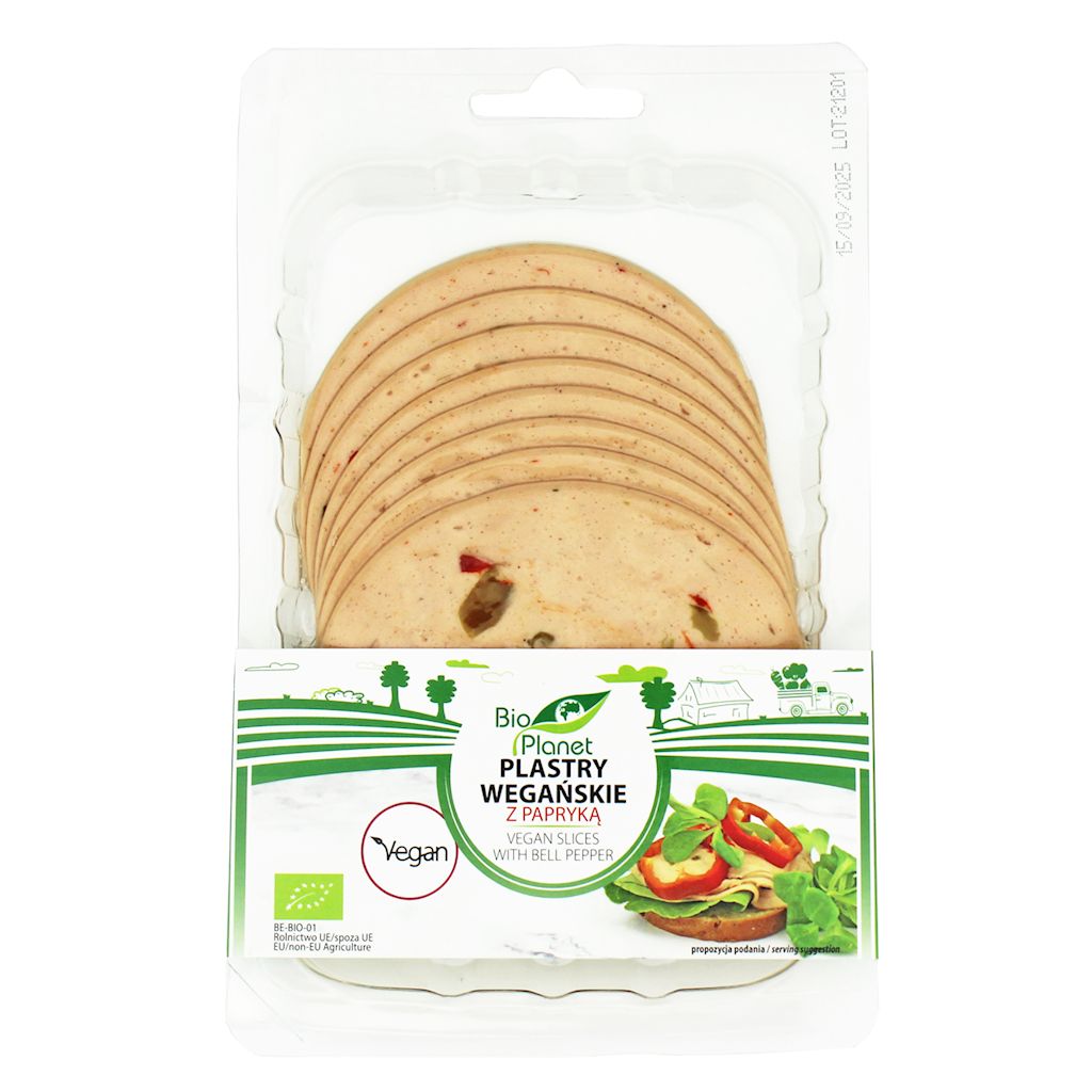 PLASTRY WEGAŃSKIE Z PAPRYKĄ BIO 100 g - BIO PLANET