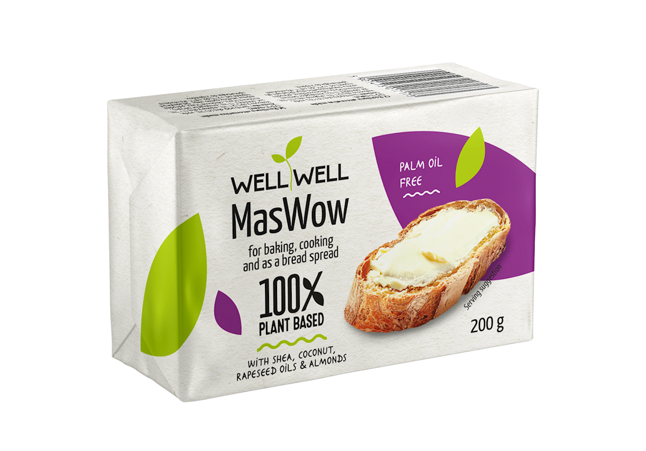 SMAROWIDŁO ROŚLINNE KOSTKA 200 g - WELL WELL