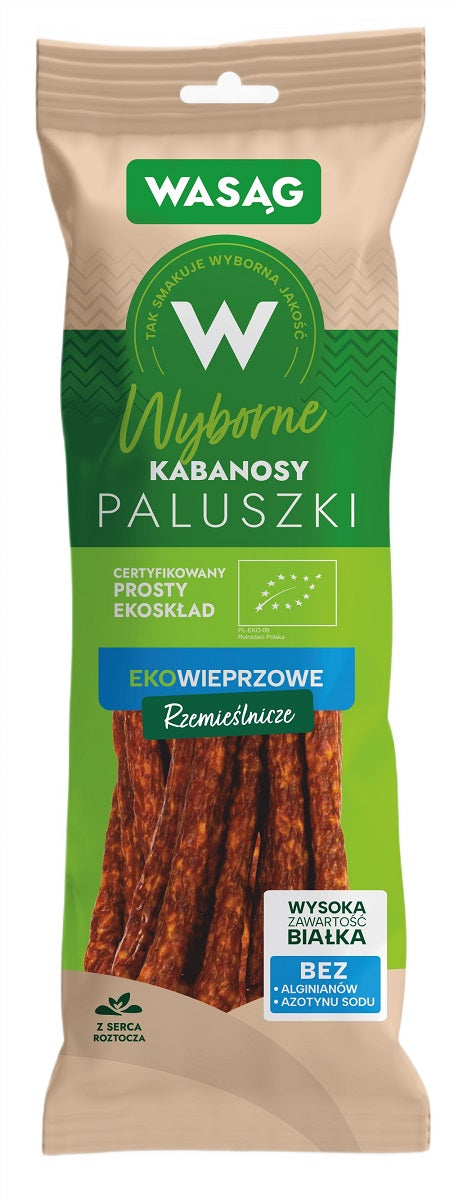 KABANOSY RZEMIEŚLNICZE BIO 90 g - WASĄG (Z PÓŁKI)