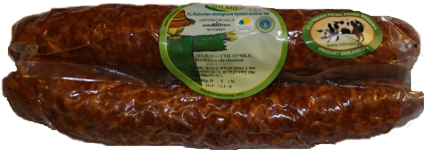 Kiełbasa wiejska suszona EKO OK. 300G - ROLMIĘS