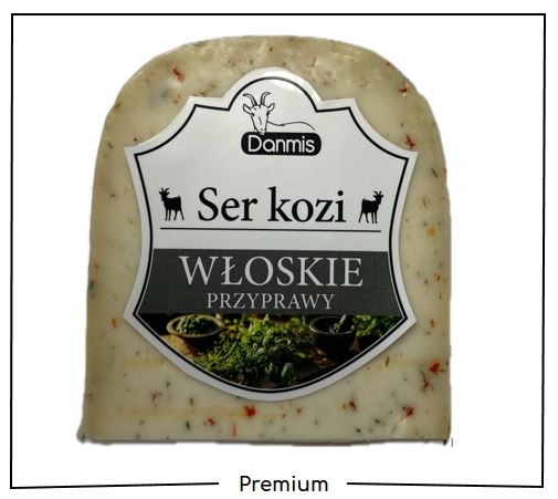 KOZI SER DOJRZEWAJĄCY Z WŁOSKIMI PRZYPRAWAMI 200 g - DANMIS